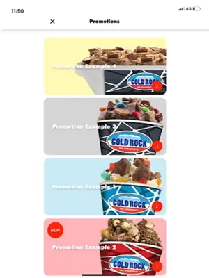 Cold Rock Ice Creamery android App screenshot 3